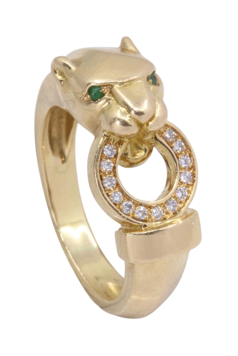 BAGUE PANTHÈRE ÉMERAUDES ET DIAMANTS — vue 5