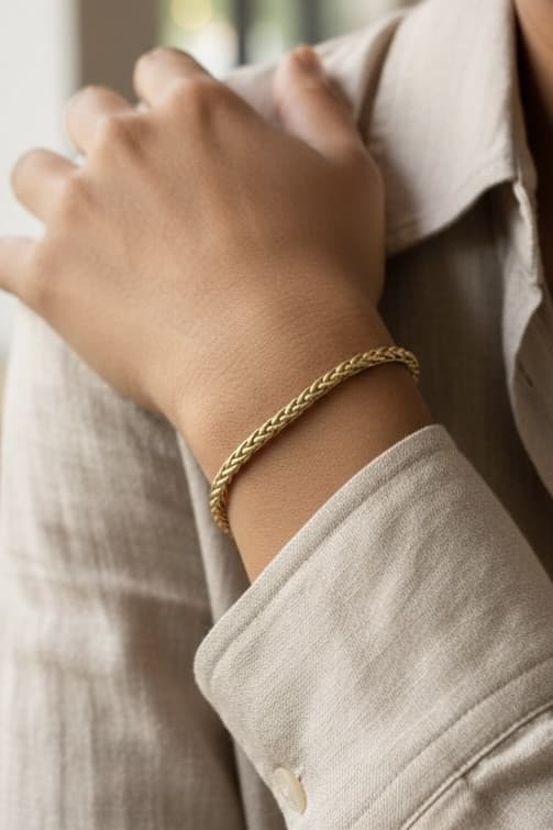 BRACELET MAILLE PALMIER — vue 2
