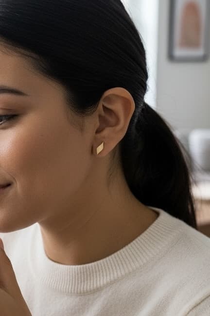 BOUCLES D'OREILLES MODERNE — vue 2