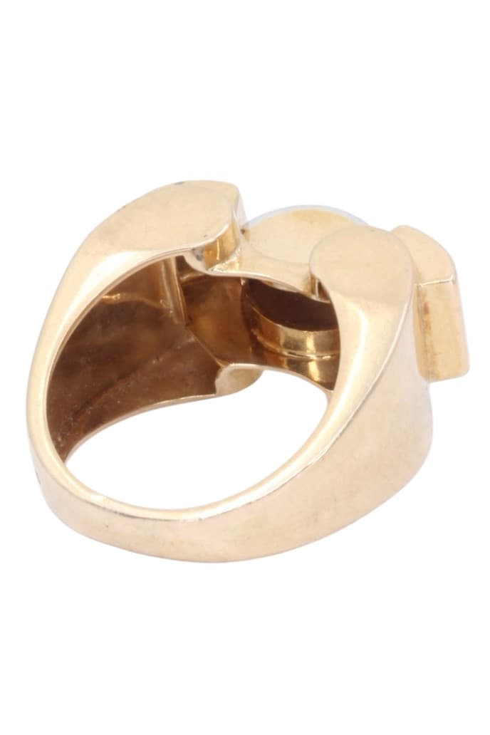 BAGUE TANK SAPHIRS BLANCS — vue 6