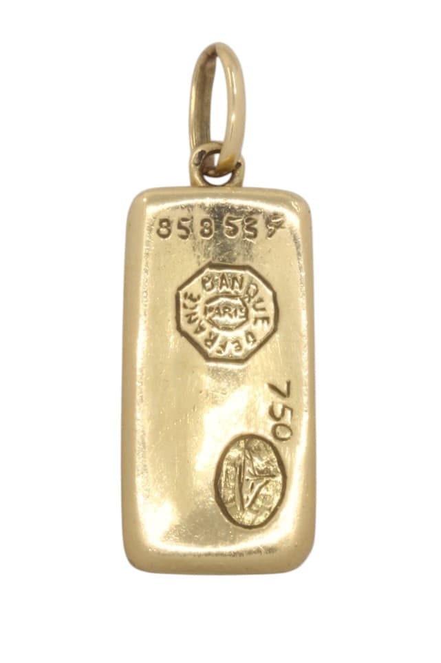 PENDENTIF LINGOT MODERNE — vue 1