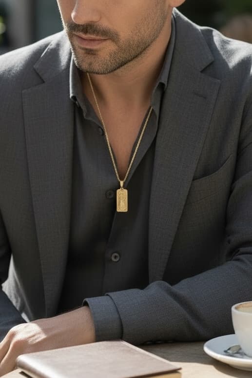 PENDENTIF LINGOT MODERNE — vue 2