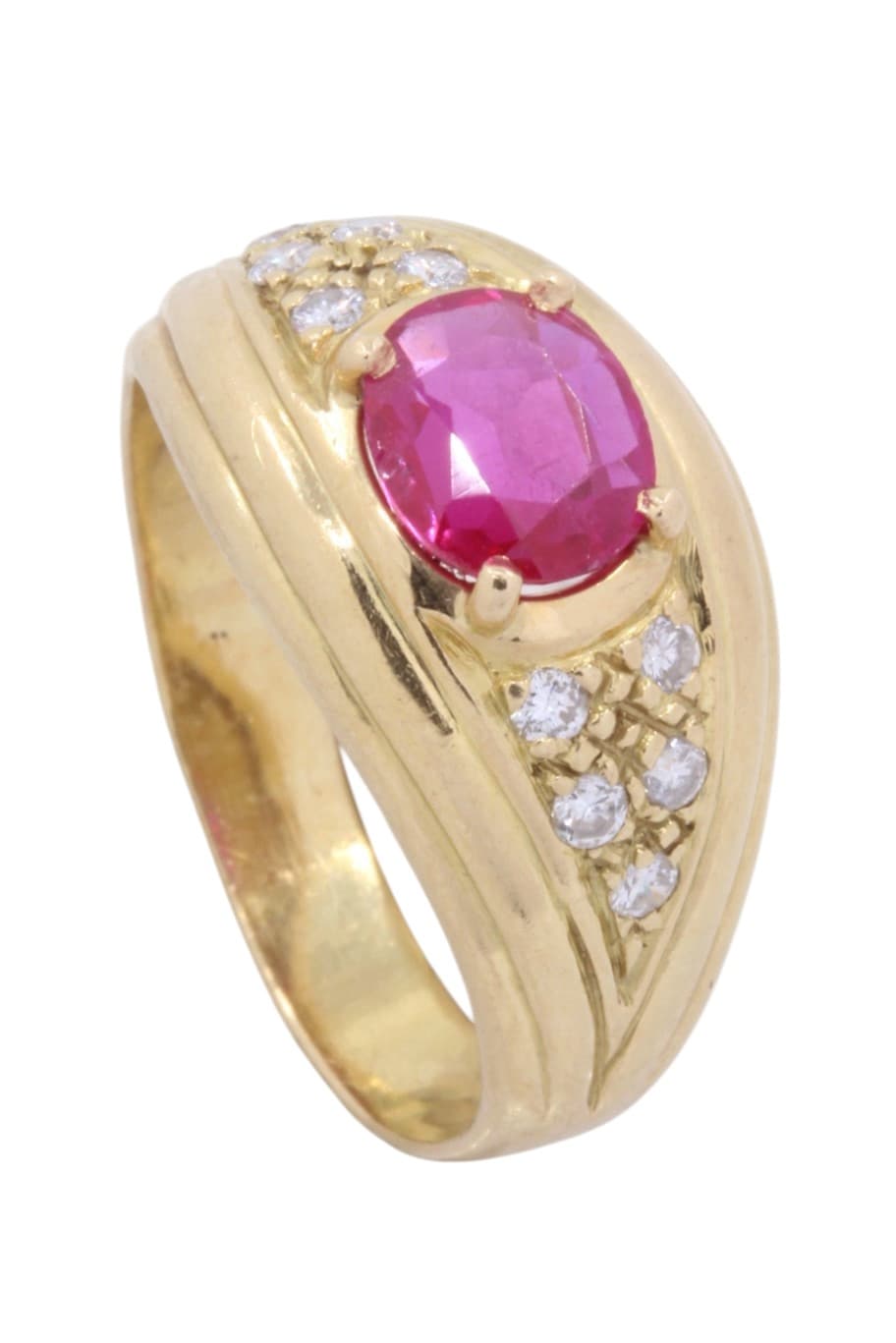 BAGUE RUBIS DIAMANTS — vue 4