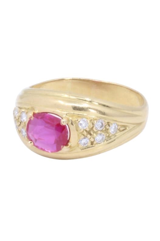 BAGUE RUBIS DIAMANTS — vue 5