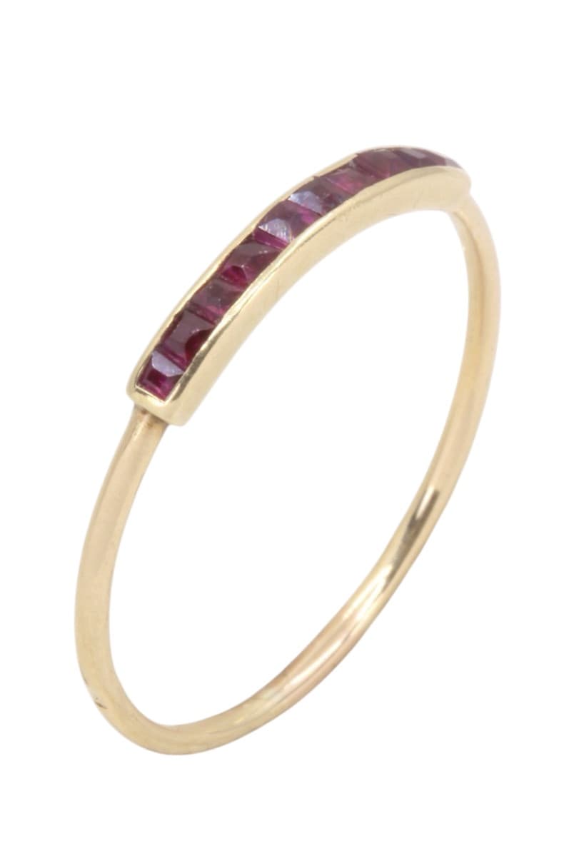 BAGUE RUBIS CALIBRÉS — vue 3