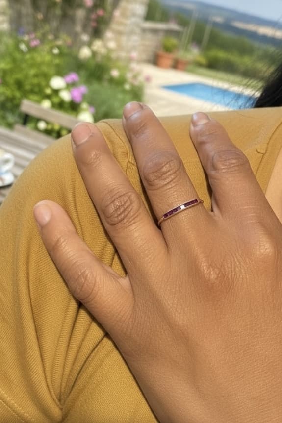 BAGUE RUBIS CALIBRÉS — vue 2