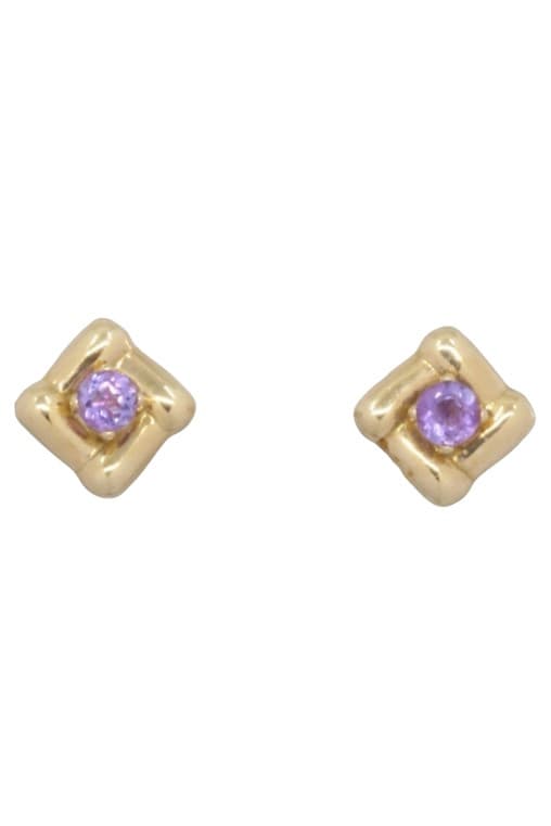 BOUCLES D'OREILLES AMÉTHYSTE — vue 1