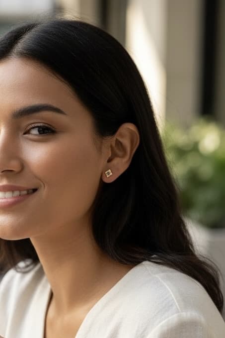 BOUCLES D'OREILLES AMÉTHYSTE — vue 2