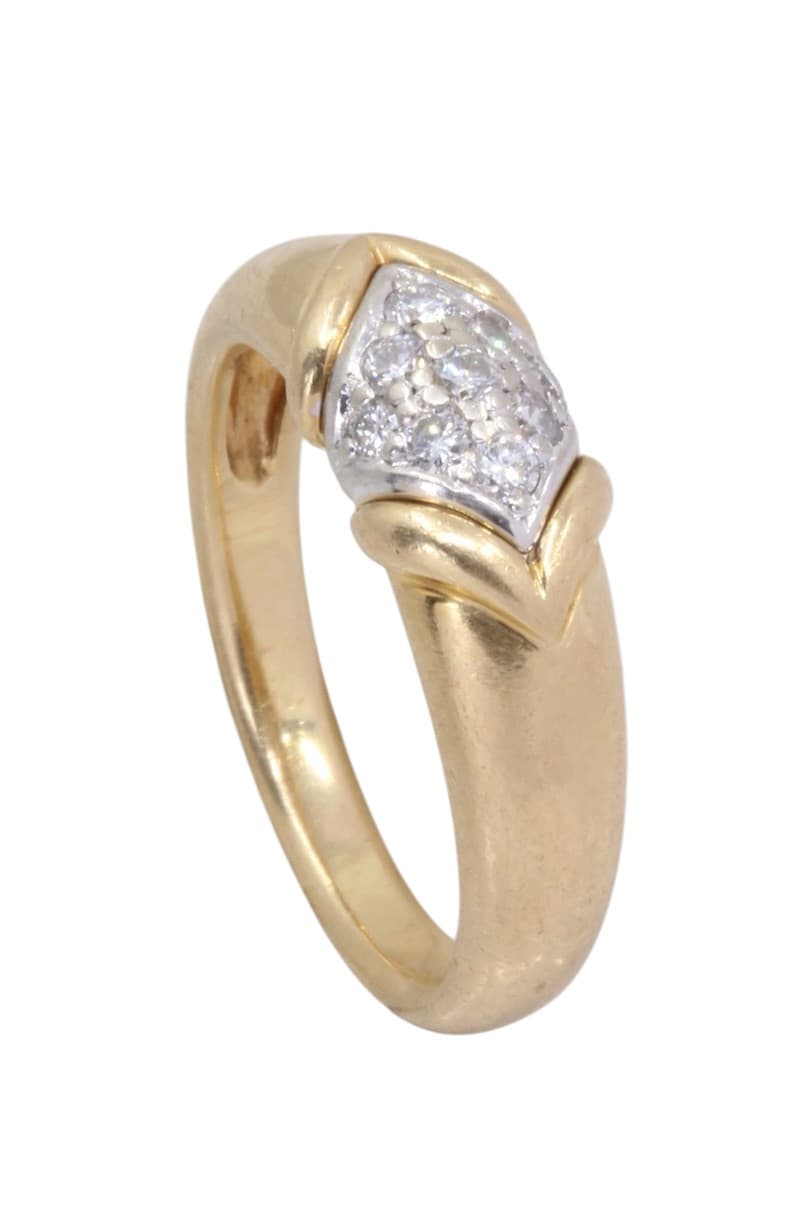 BAGUE MODERNE DIAMANTS — vue 3