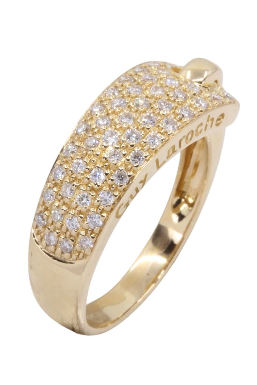 BAGUE GUY LAROCHE CEINTURE PAVAGE — vue 3