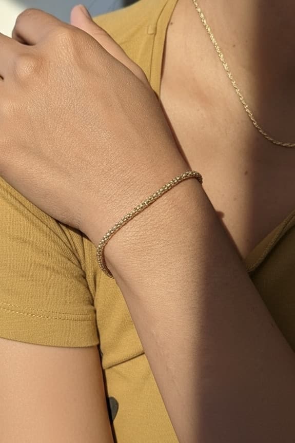 BRACELET MAILLE POP-CORN — vue 2