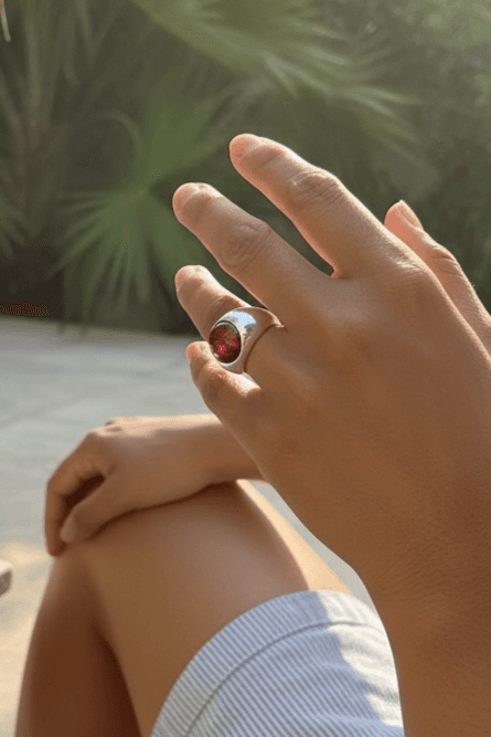 BAGUE LALIQUE CABOCHON — vue 2