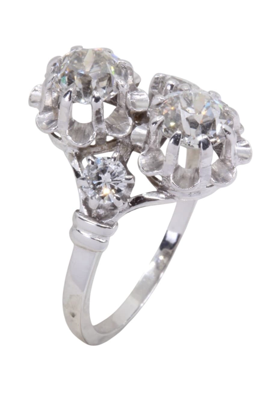 BAGUE ART-NOUVEAU DIAMANTS — vue 3