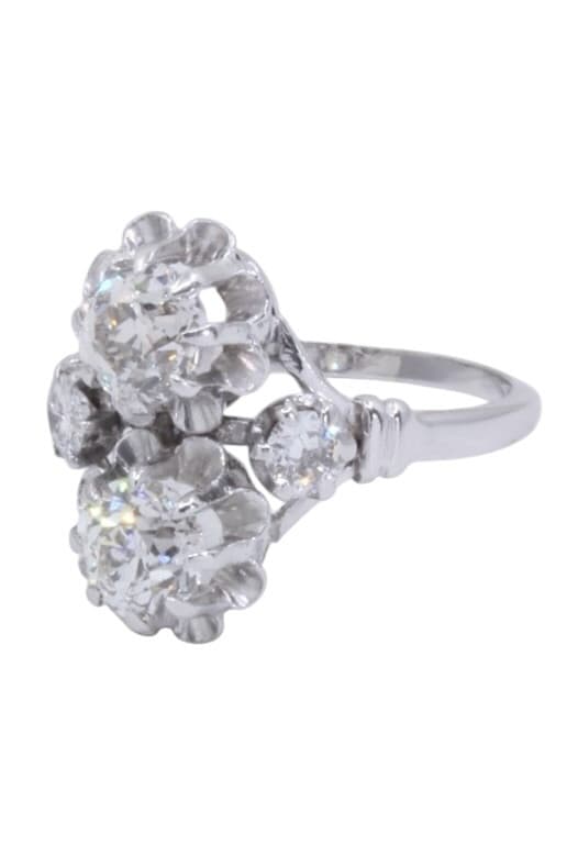 BAGUE ART-NOUVEAU DIAMANTS — vue 5