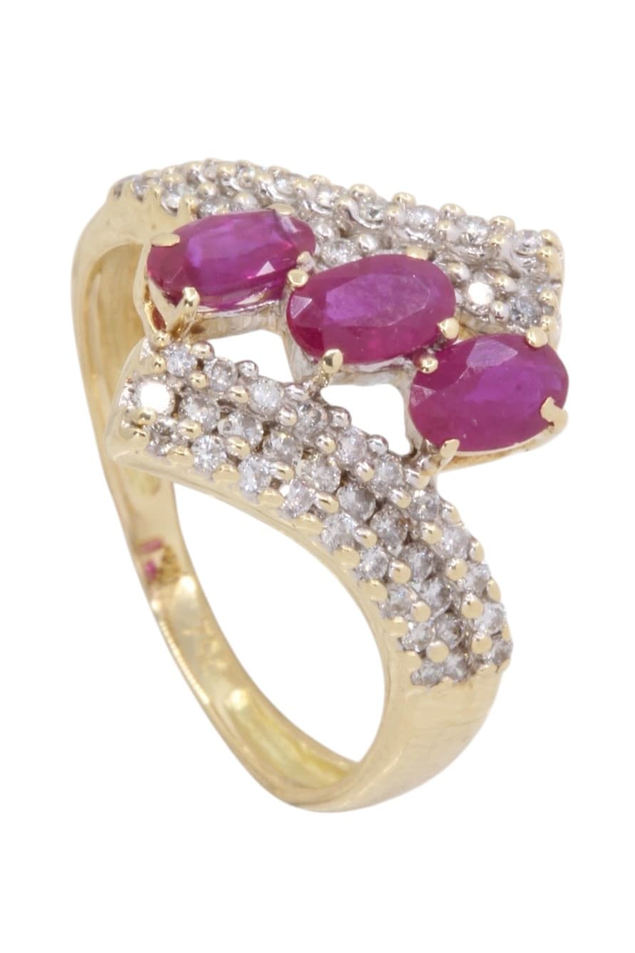 BAGUE RUBIS ET DIAMANTS — vue 4