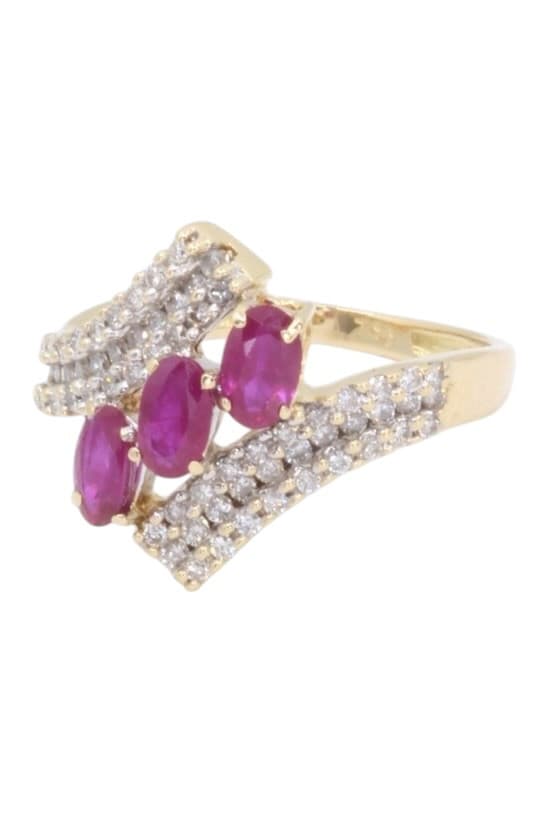 BAGUE RUBIS ET DIAMANTS — vue 5