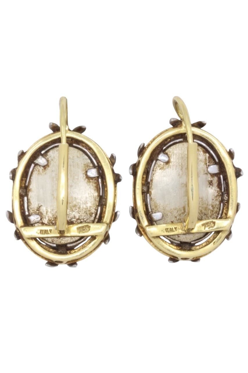 BOUCLES D'OREILLES ANCIENNES EMAIL — vue 3