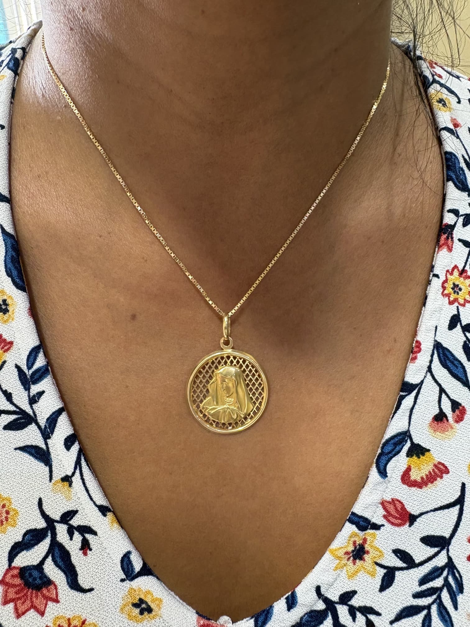 MÉDAILLE VIERGE ANCIENNE — vue 2