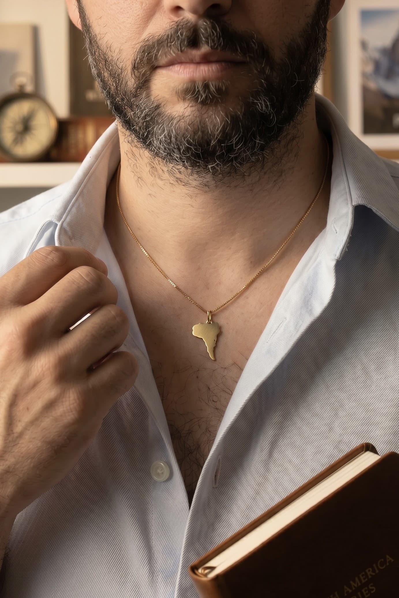 PENDENTIF CARTE AMÉRIQUE DU SUD — vue 2