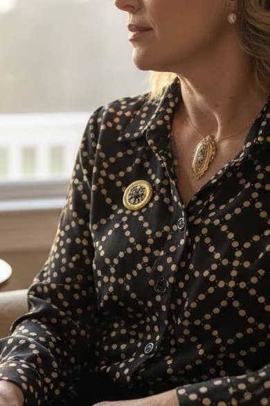 BROCHE ANCIENNE DIAMANTS — vue 2