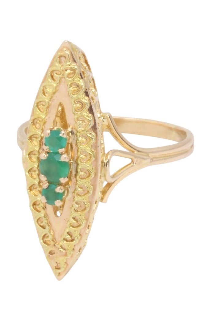 MARQUISE MODERNE ÉMERAUDE — vue 4