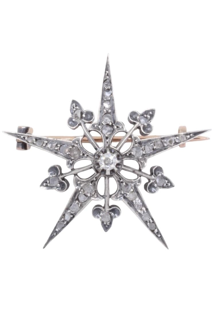 BROCHE ÉTOILE DIAMANTS — vue 1