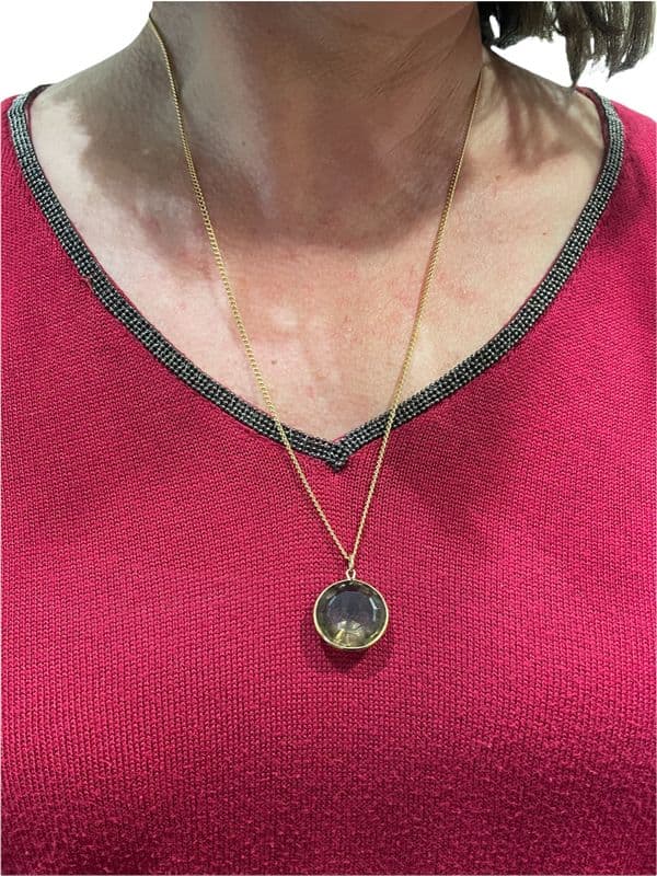PENDENTIF MODERNE QUARTZ FUMÉ — vue 2
