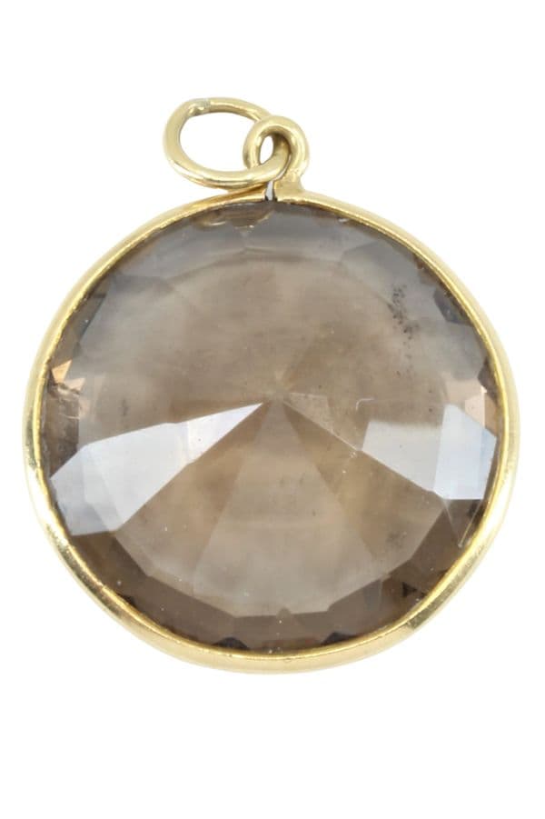PENDENTIF MODERNE QUARTZ FUMÉ — vue 3
