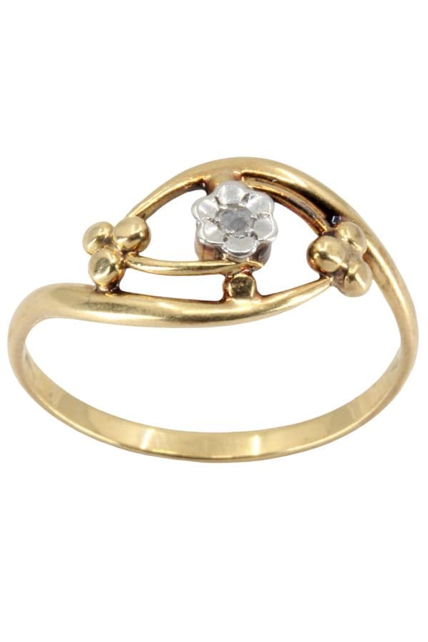 BAGUE ANCIENNE ART-NOUVEAU — vue 1