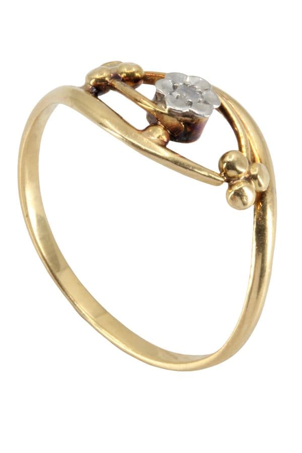 BAGUE ANCIENNE ART-NOUVEAU — vue 5