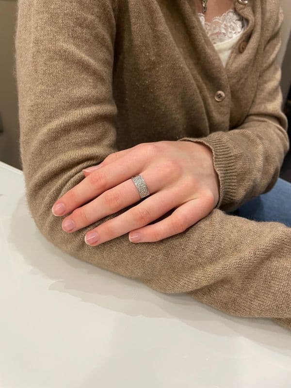 BAGUE PAVAGE DIAMANTS — vue 2