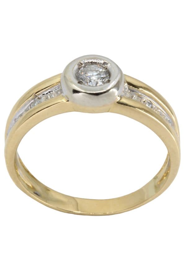 BAGUE MODERNE DIAMANTS — vue 1
