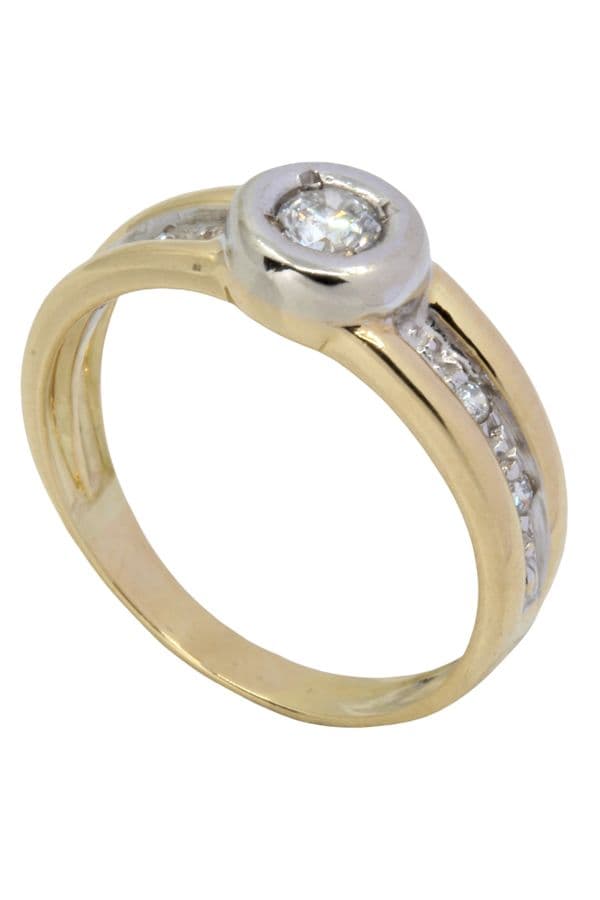 BAGUE MODERNE DIAMANTS — vue 4
