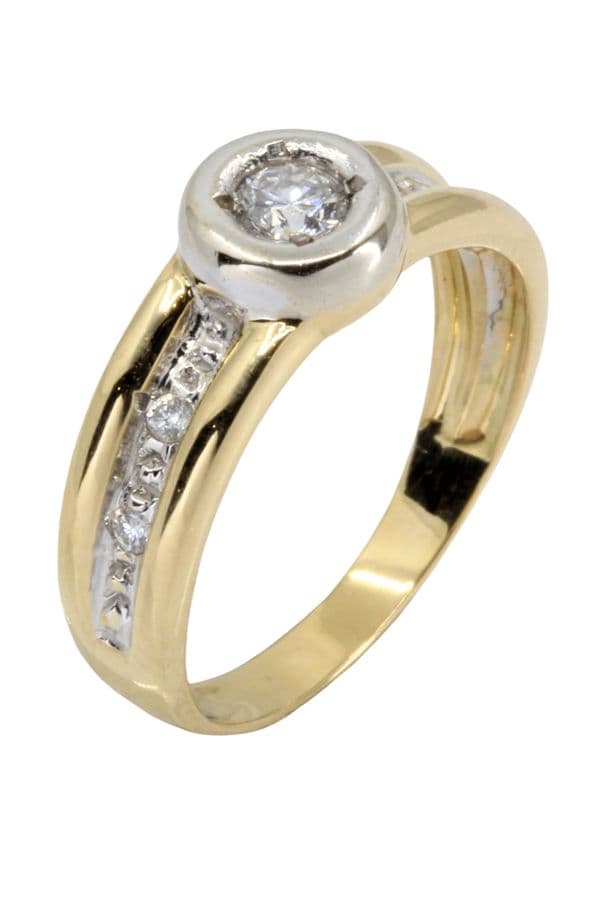 BAGUE MODERNE DIAMANTS — vue 5