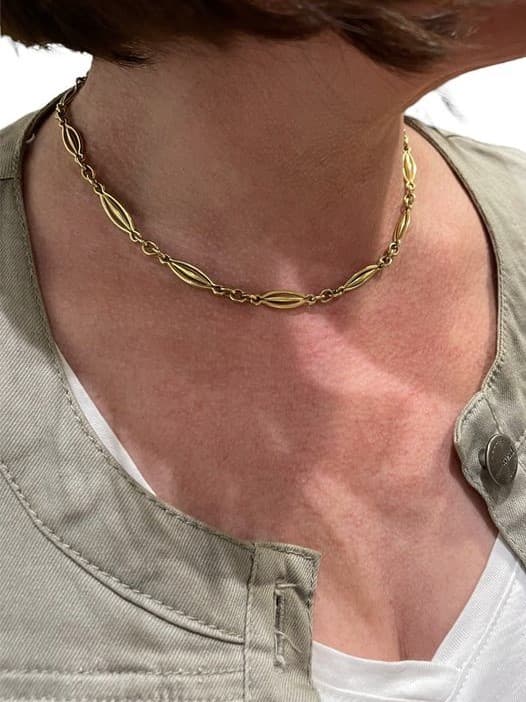 COLLIER ANCIEN CHAINE DE MONTRE — vue 2