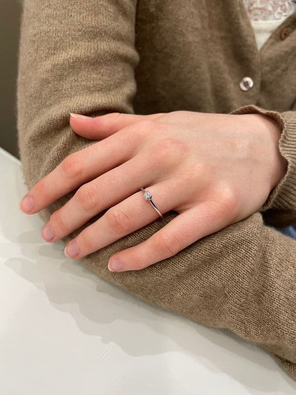 SOLITAIRE DIAMANT 0.12 CARAT — vue 2