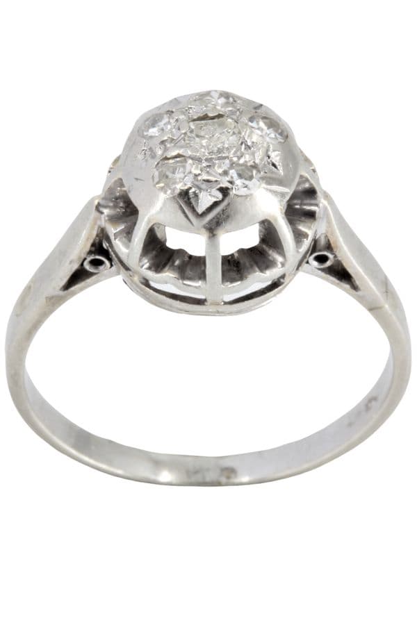 BAGUE DIAMANTS ANNÉES 50' — vue 1