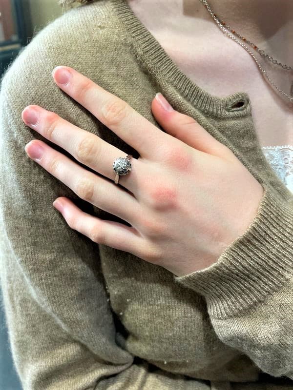BAGUE DIAMANTS ANNÉES 50' — vue 2