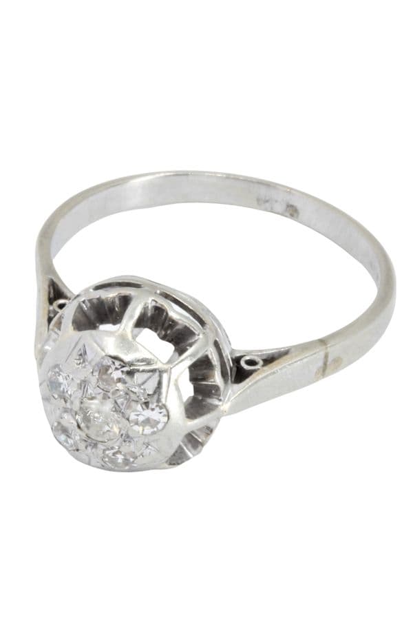 BAGUE DIAMANTS ANNÉES 50' — vue 3