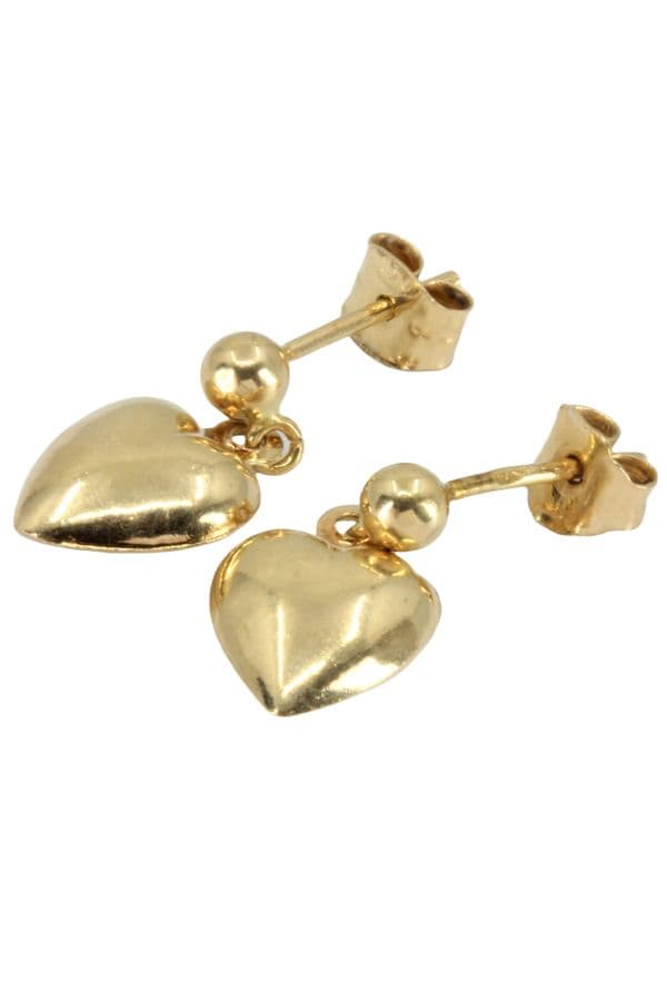 BOUCLES D'OREILLES PENDANTES COEURS — vue 3
