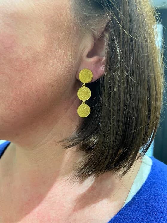 BOUCLES D'OREILLES CLIPS DOS PESOS — vue 2