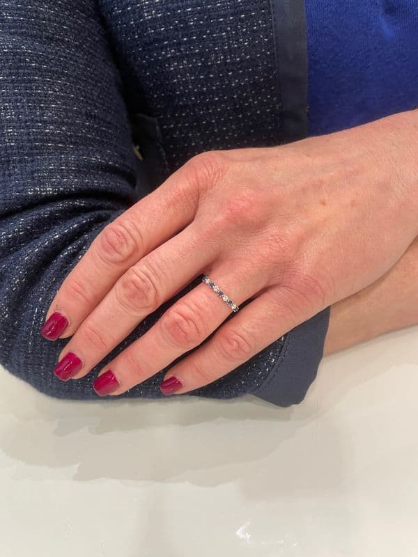 DEMI ALLIANCE SAPHIRS ET DIAMANTS — vue 2