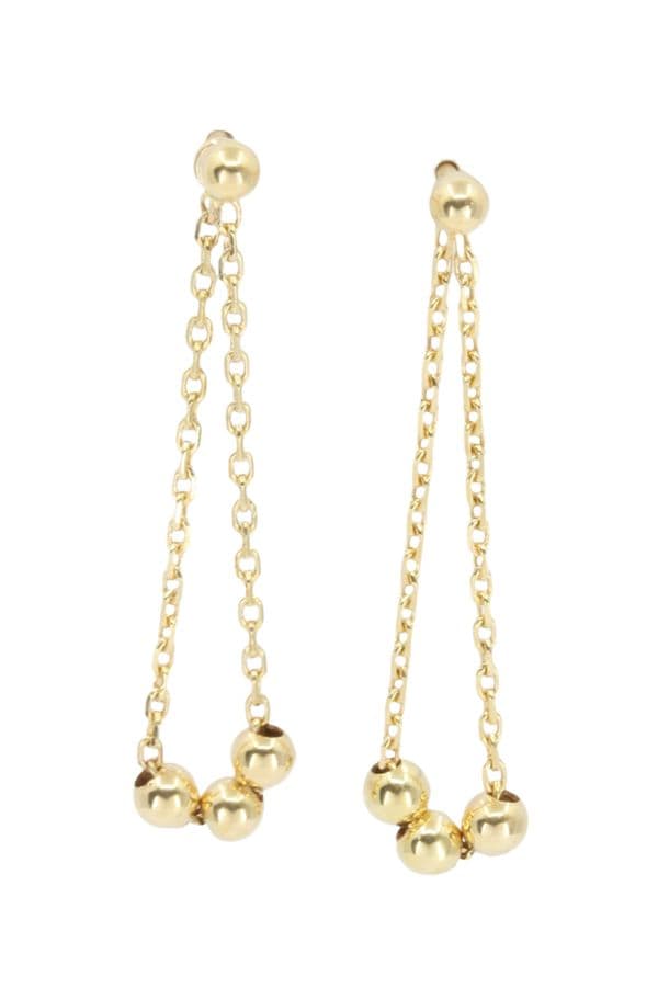 BOUCLES D'OREILLES PENDANTES BOULES — vue 1