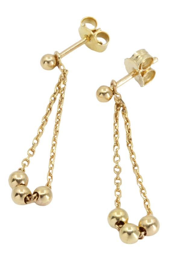 BOUCLES D'OREILLES PENDANTES BOULES — vue 3
