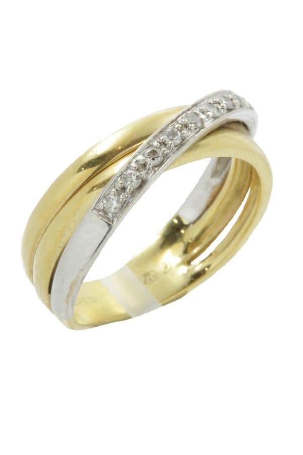 BAGUE MODERNE DIAMANTS — vue 3