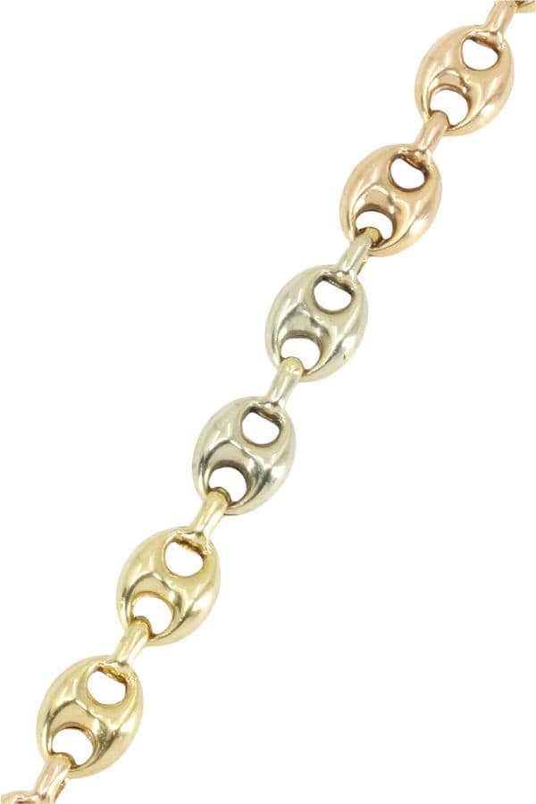 BRACELET MAILLE GRAIN DE CAFÉ 3 ORS — vue 4