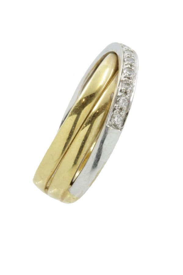 BAGUE MODERNE DIAMANTS — vue 4