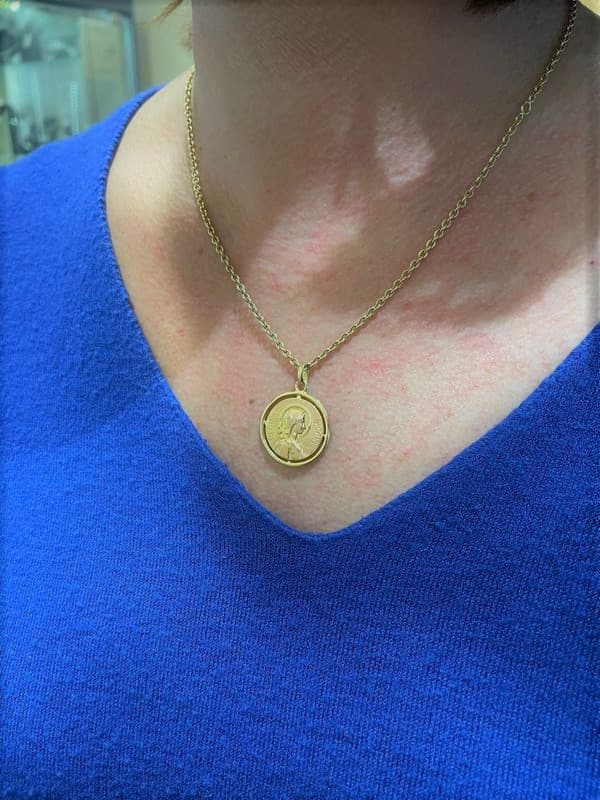 MÉDAILLE VIERGE ANCIENNNE — vue 2