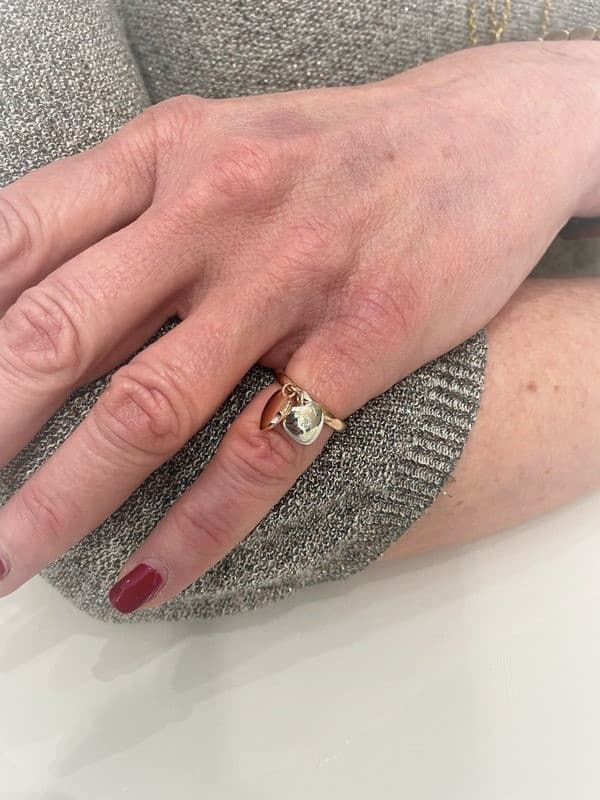 BAGUE COEURS SIGNÉE "DODO" — vue 2