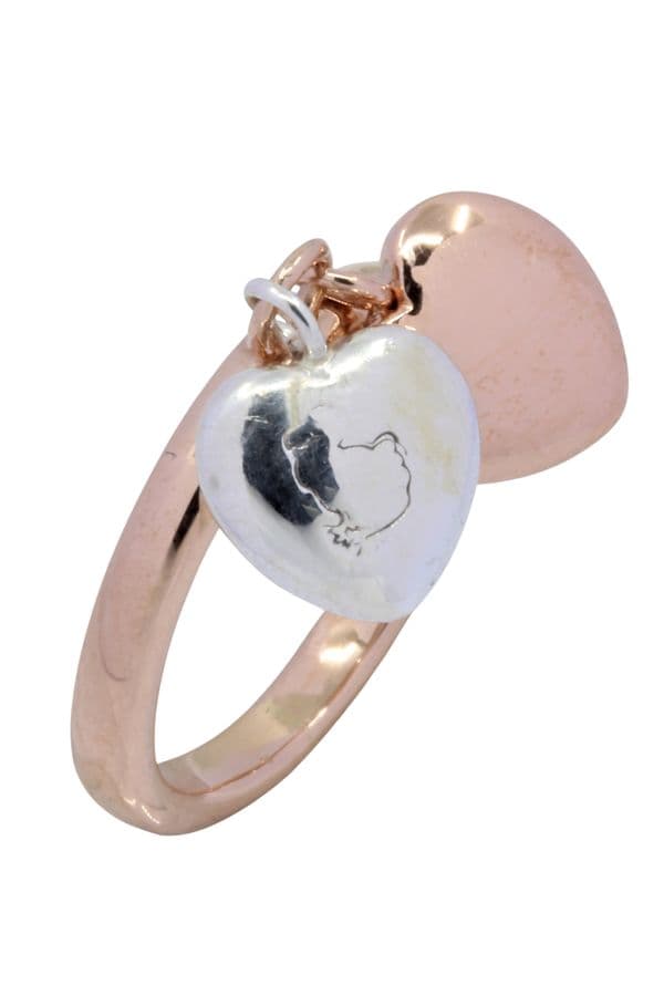 BAGUE COEURS SIGNÉE "DODO" — vue 4